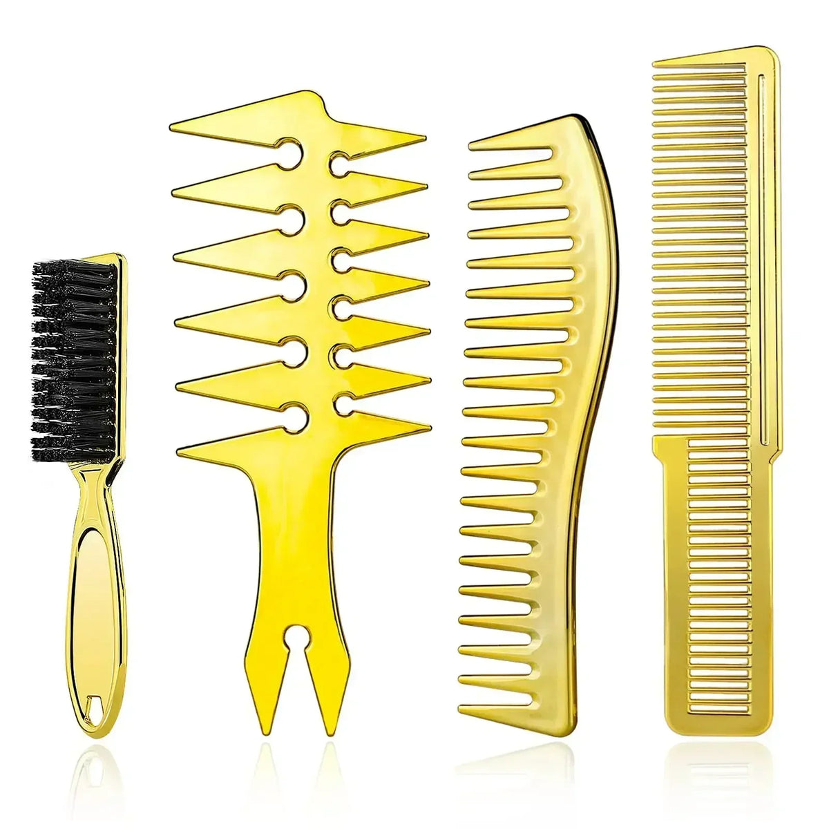 Professional Hairdressing Styling Tools Set Gold Barber Spary bottle 6 Inch Haircut Men Manual Shaver Salon Hair Cleaning Brush