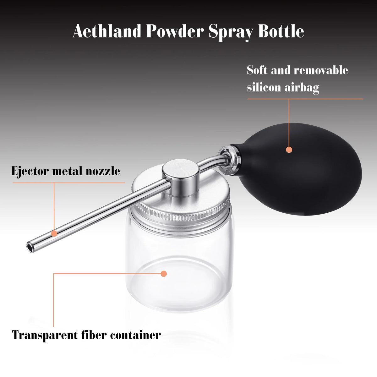 Barber Refillable Talc Fiber Powder Blower Puffer Hairdressers Talcum Hair Salon Powder Spray Bottle Barbershop