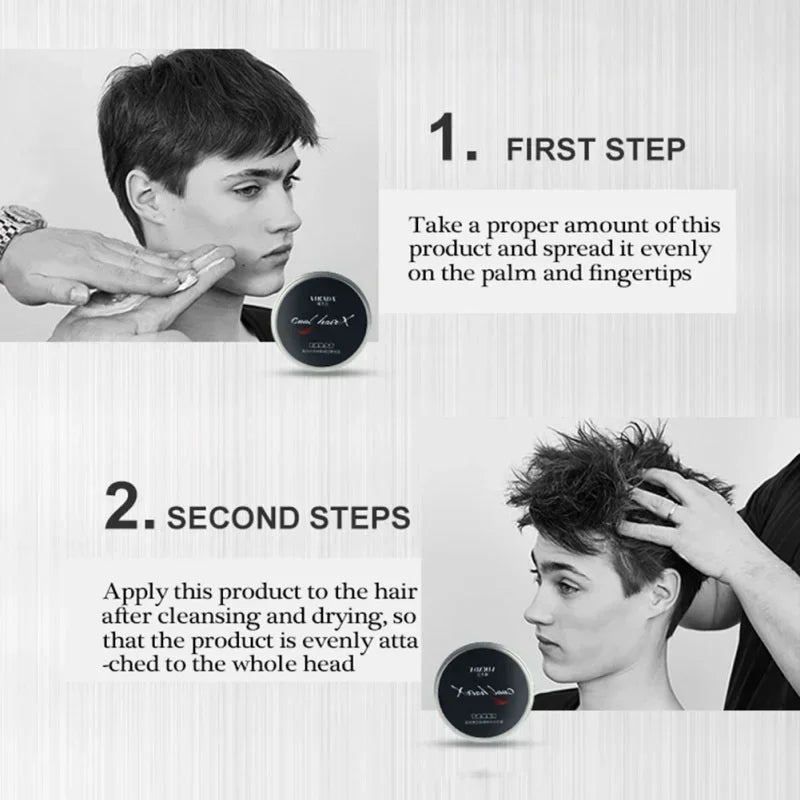 Hair Clay Strong Hold Matte Hair Styling Wax Men Hair Styling Mud Non Greasy Styling Daily Clay High Strong Creme Para Cabelos