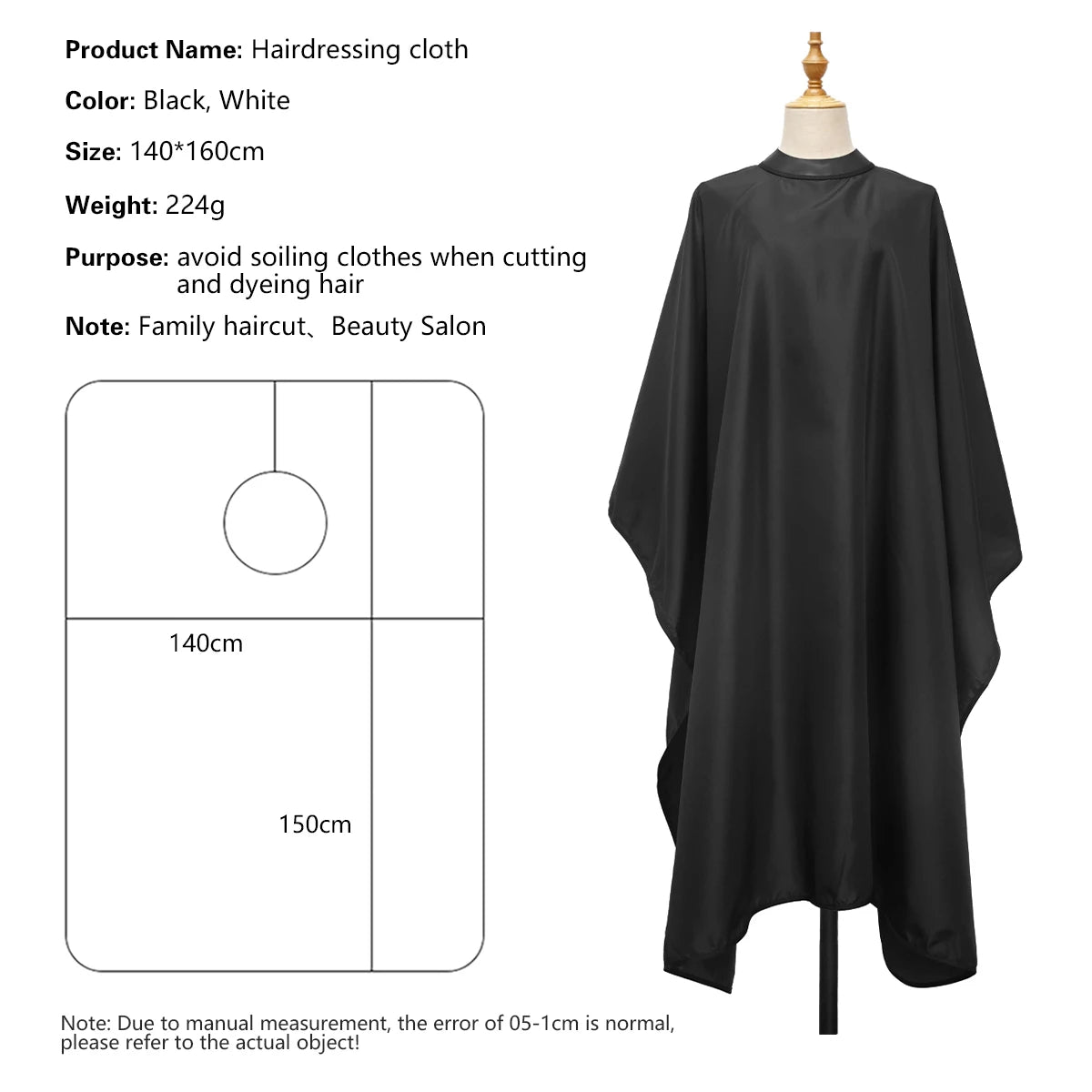 Barbershop Hair Cutting Cloth Pro Salon Hairdressing Cape Gown Barber Silicone Neck Hairdresser Apron Haircut Capes Wholesale