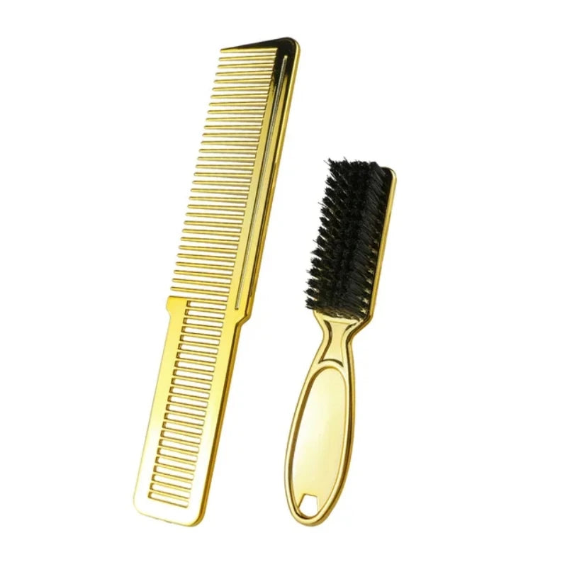 3PCS Hairdressing Soft Hair Cleaning Brush Comb Set Barber Retro Neck Duster Broken Remove Brush For Men Haircutting Comb Tools