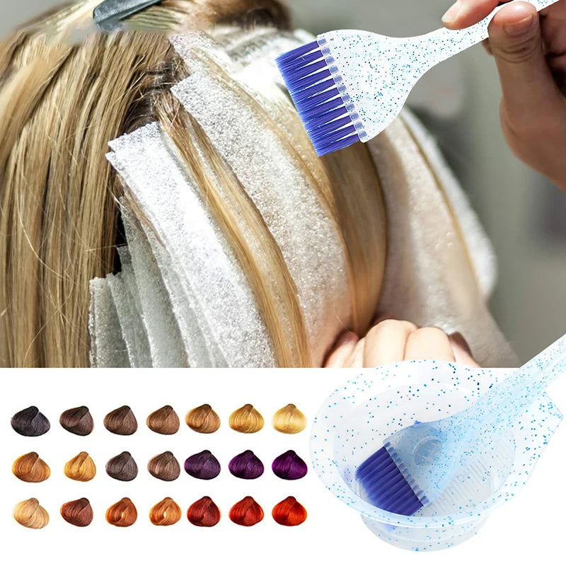 3Pcs/set Hair Coloring Products Professional Hair Dyeing Set For Salon Barber Coloring Hair Dye Brush Bowl Fashion Hairstyle