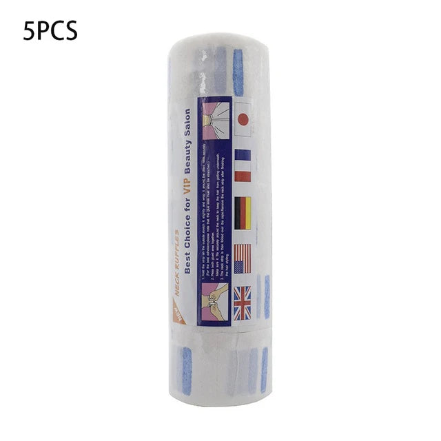 5PCS Barber Neck Paper Disposable Muffler Paper Salon Adjustable Hairdressing Collar Covering Multifunction Hairdresser Accessor