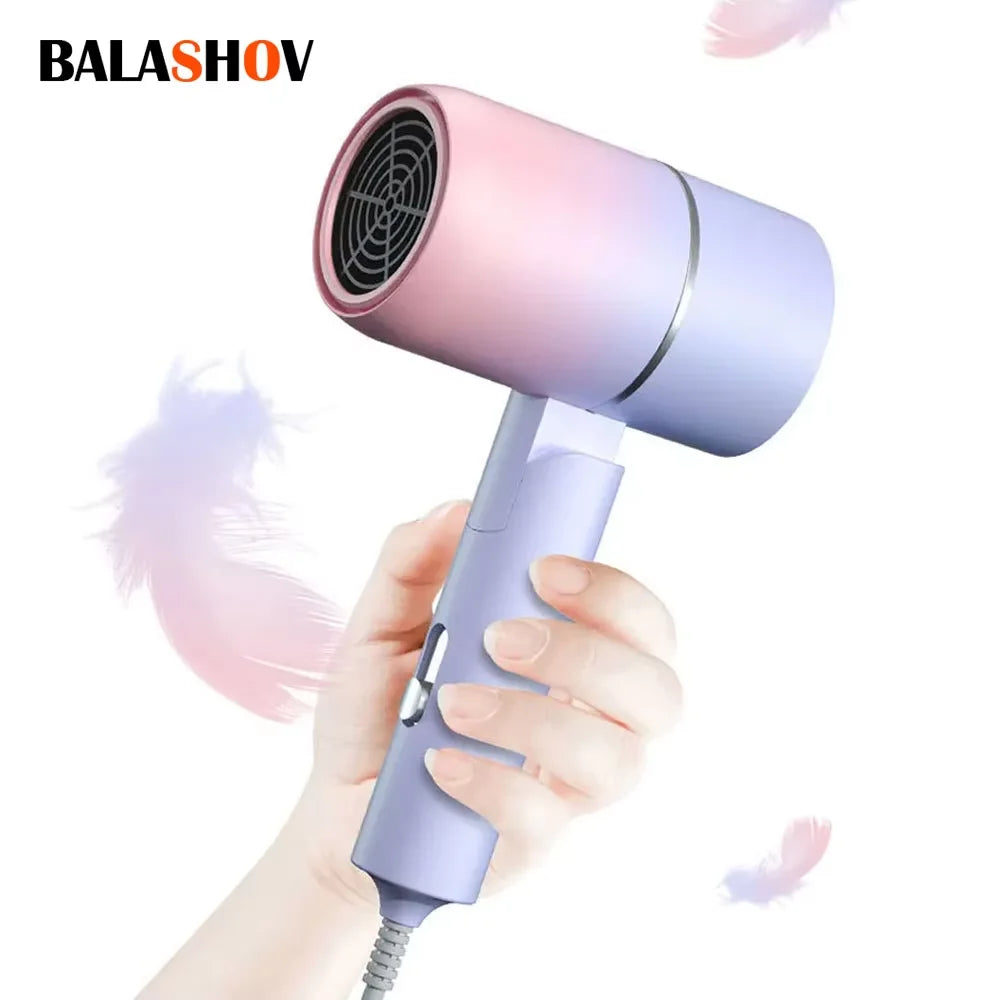 MIni Folding Hairdryer 750W with Carrying Bag Hot Air Anion Hair Care Travel Hair Dryer Dormitory Blow Drier 220V-240V