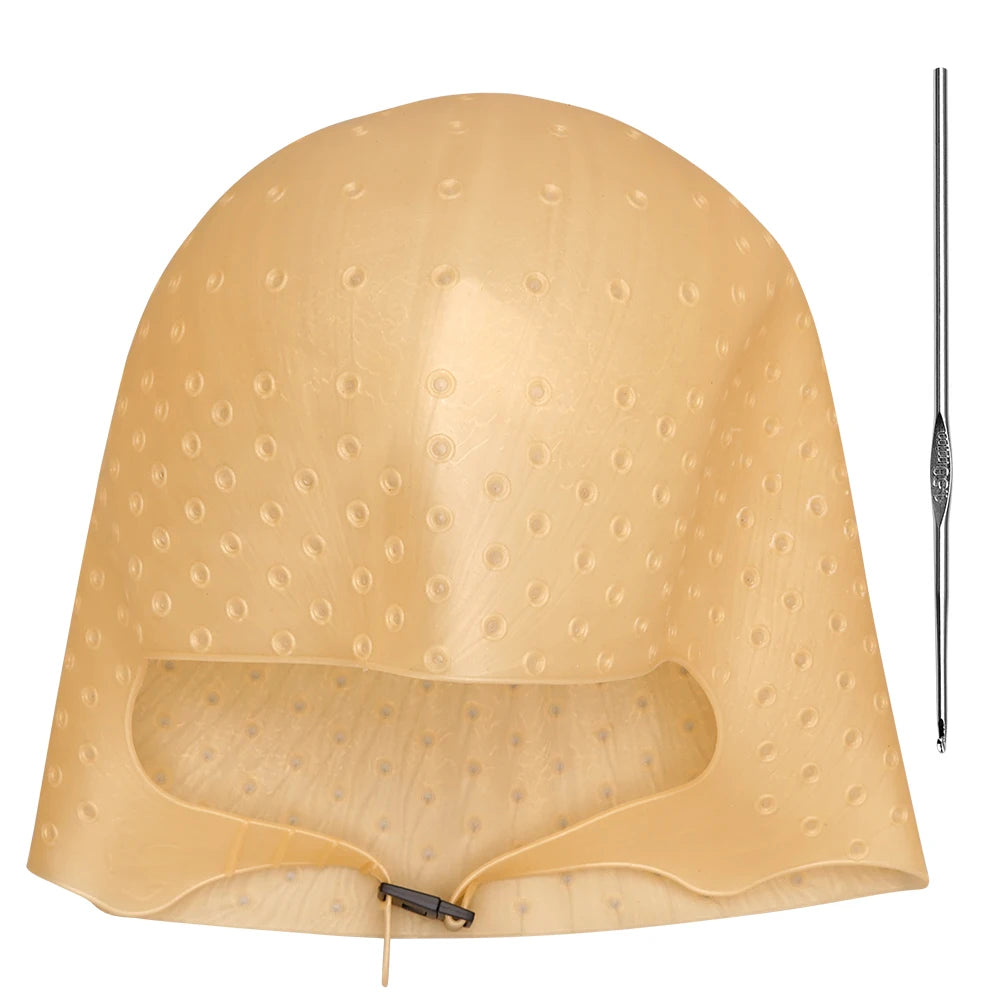 Hairdressing Hair Dyeing Caps With Metal Hooks Professional Barber Silicone Hair Dye Cap Barbershop Salon Styling Tools