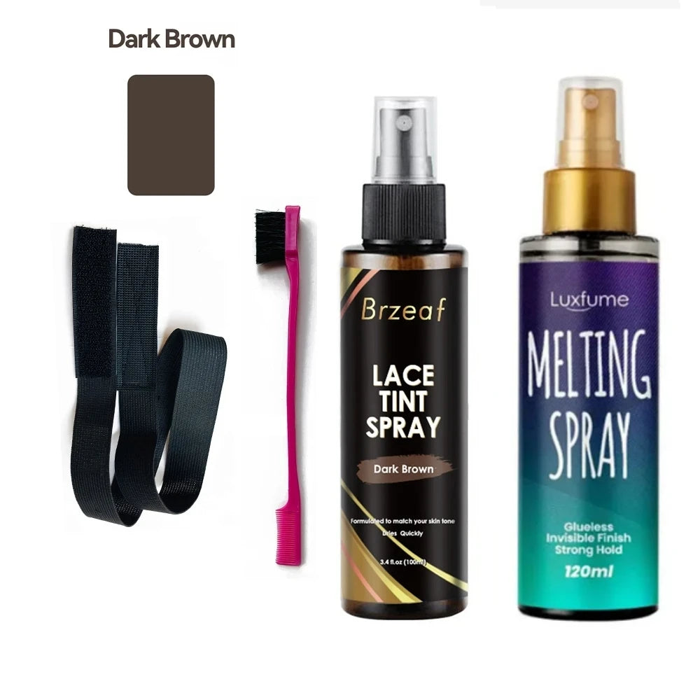 Lace Tint Melting Spray wax stick for wig melting spray lace wig wax stick Edge Control Hair Care produc Wig Installation Set