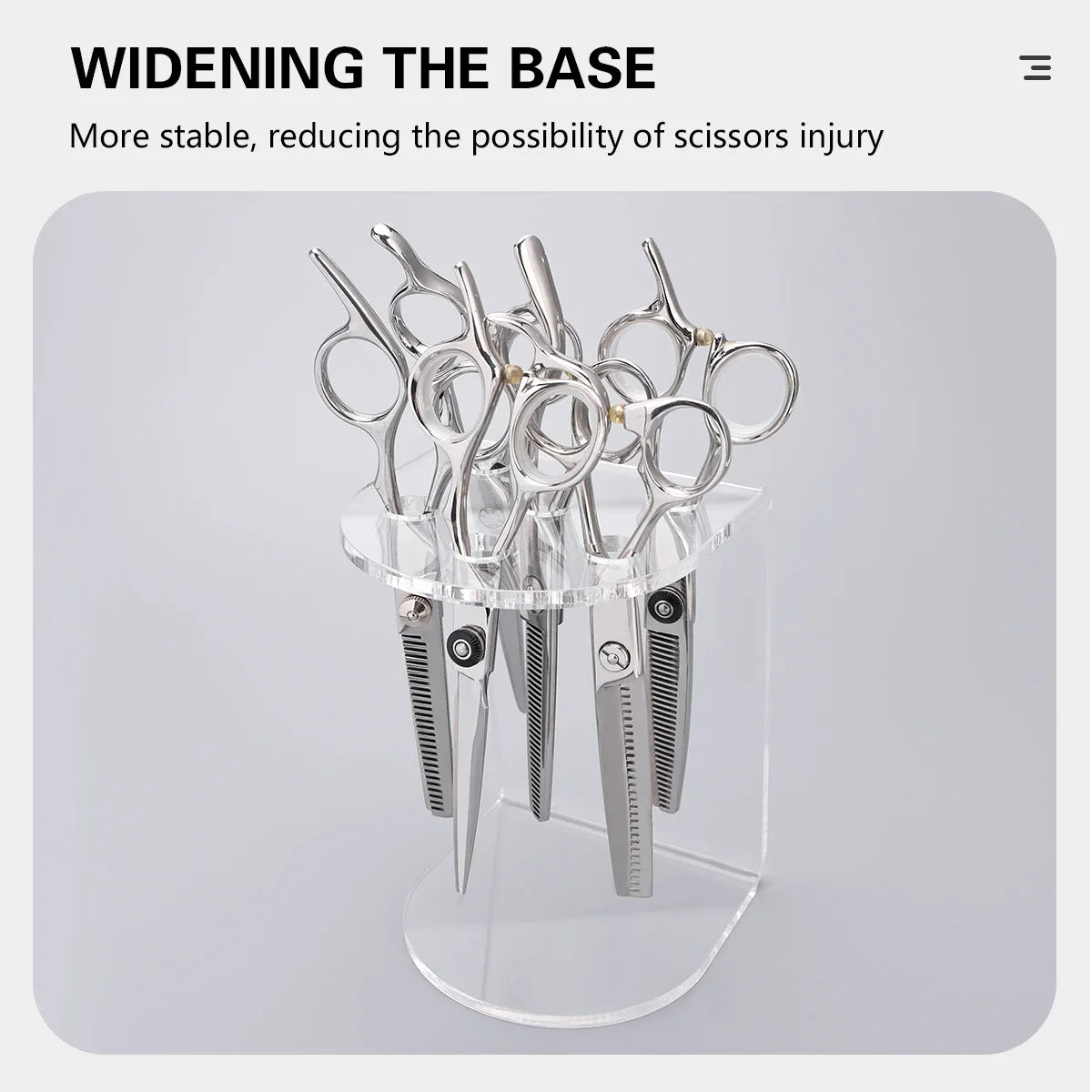 Hairdressing Tools Scissors Stand 5/6 Holes Transparent Durable Barber Shear Holder for Salon