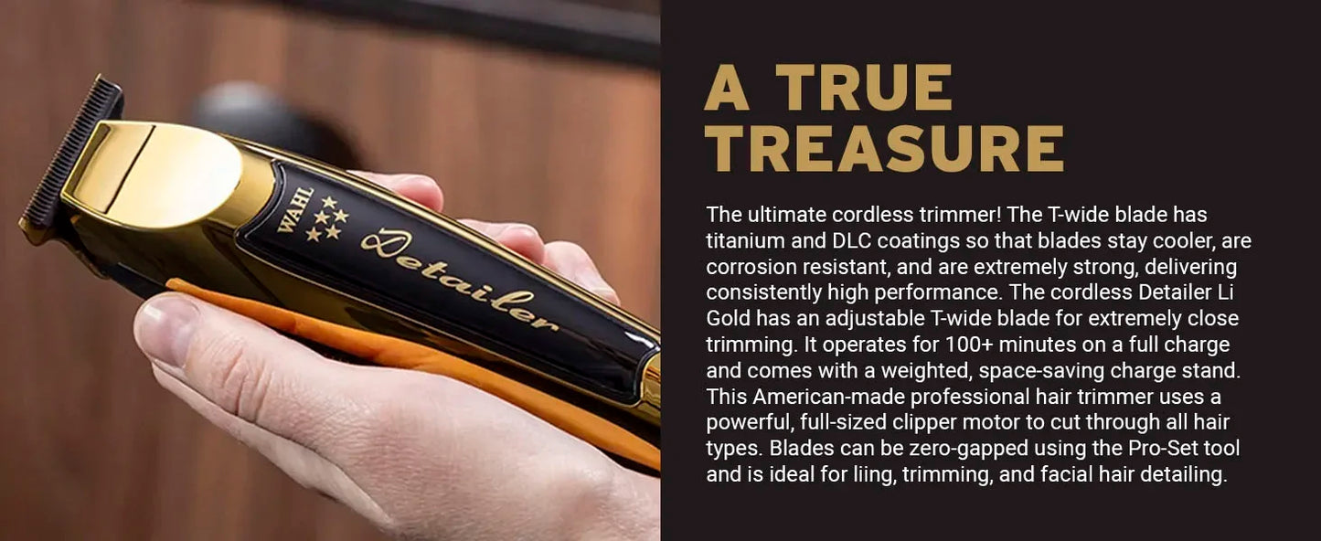 Original  Wahl Hair Clipper for Barbers, 5-Star Series, Cordless Hair Clipper, Magic Clip  & Detaliers & Vanish