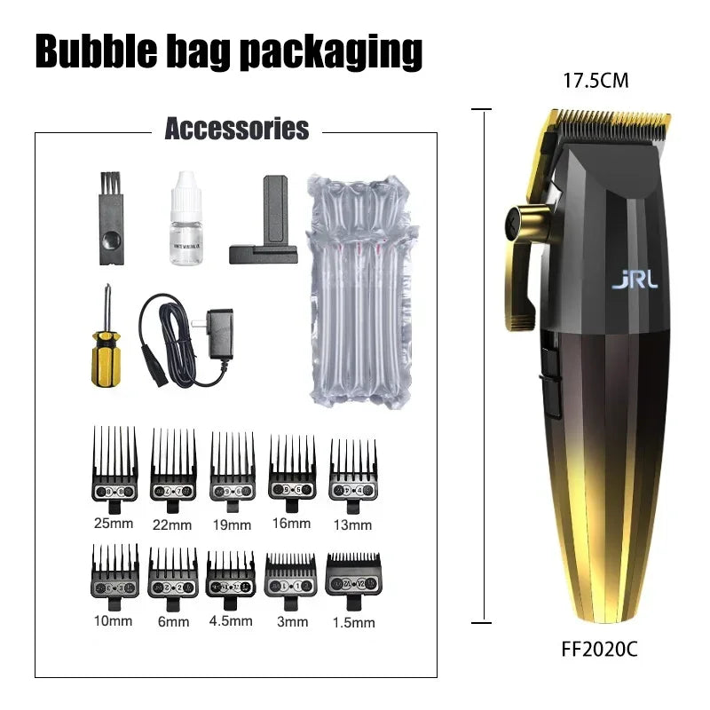 100% Original JRL Clippers for men,2020C Clipper Cool Blade Technology for Men's Grooming - Rechargeable Clippers LCD Display