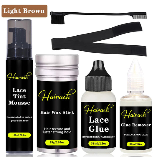 Front Lace Wig Glue Waterproof Adhesives  Remover Hair Wax Stick Lace Tint Mousse Wig Installation Kit