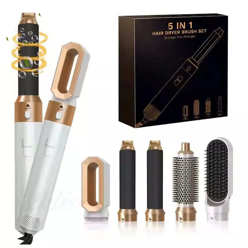 Professional Air Hair Styler 5 In 1 Hair Dryer  Hair Curling Straightening Hair Drying 1000W Hot Air Brushes