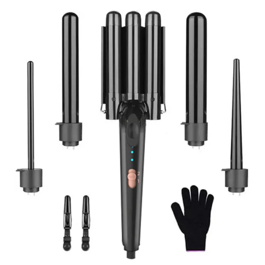 Curling Iron 5-in-1 Hair Curler Professional Curling Wand Beach Waves Hair Tools Appliances Suitable For All Hair Types