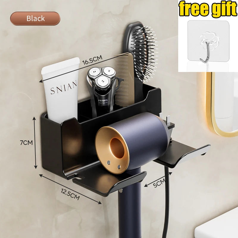 Hair Dryer Cradle Wall Shelves Hair Dryer Holder Hairdryer Organizer Box Blower Holder Shelf