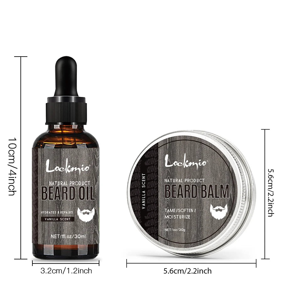 Beard Care Kit Beards Gloss Moisturize Serum Beard Oil Prevents Itch and Moustache Dandruff Softens and Nourish Whiskers Product