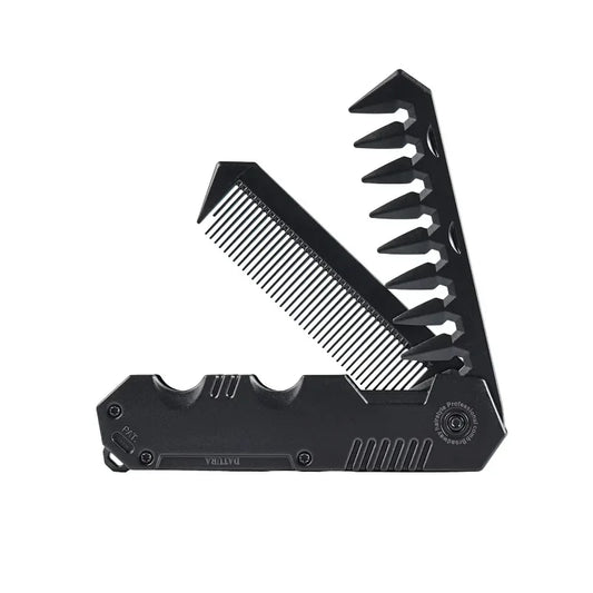 Multifuncional Pocket Folding Combs Plastic Wide Tooth Oil Head Comb Beard Combing Barber Hair Clipper Comb Salon Styling Tools