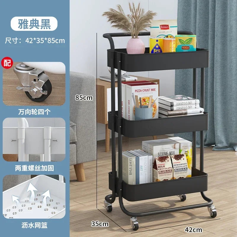 Beauty Salon Rolling Trolley Cart Cosmetic Storage Cart Makeup and Lash Organizing Furniture for Salon Use
