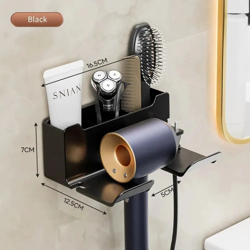 1 Pcs Hair Dryer Holder Wall Dryer Cradle Straightener Stand Hairdryer Organizer Box Plastic Hair Dryer Stand