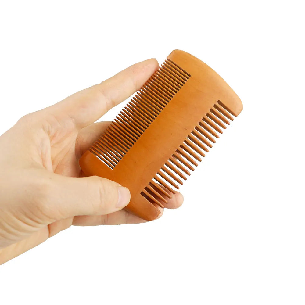 Boar Bristle Wood Beard Brush Hairdresser Shaving Tools Men Mustache Comb With Gift Bag Barber Beard Grooming Set Hair Comb Kit
