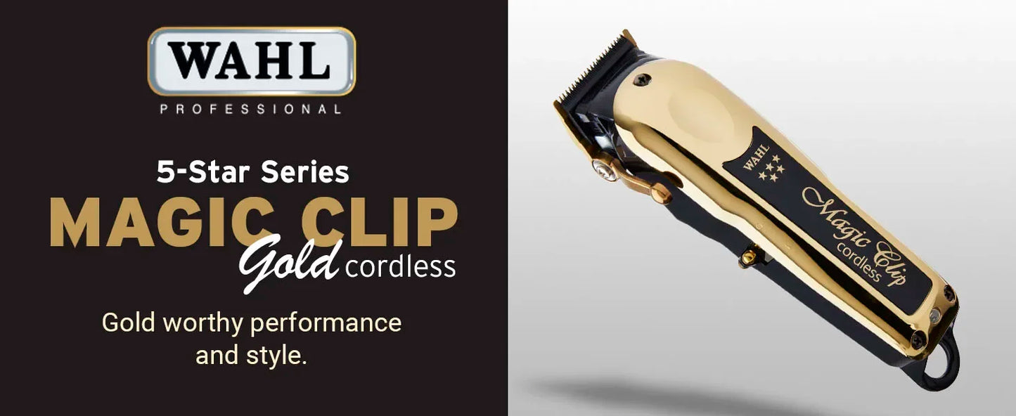 Original  Wahl Hair Clipper for Barbers, 5-Star Series, Cordless Hair Clipper, Magic Clip  & Detaliers & Vanish