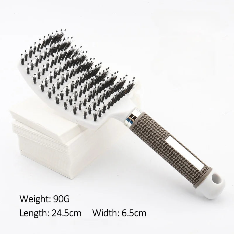 Salon Hairdressing Comb Bristle Girls Scalp Massage Combs Professional Wet Curly Detangle Hair Brush For Barber Styling Tools