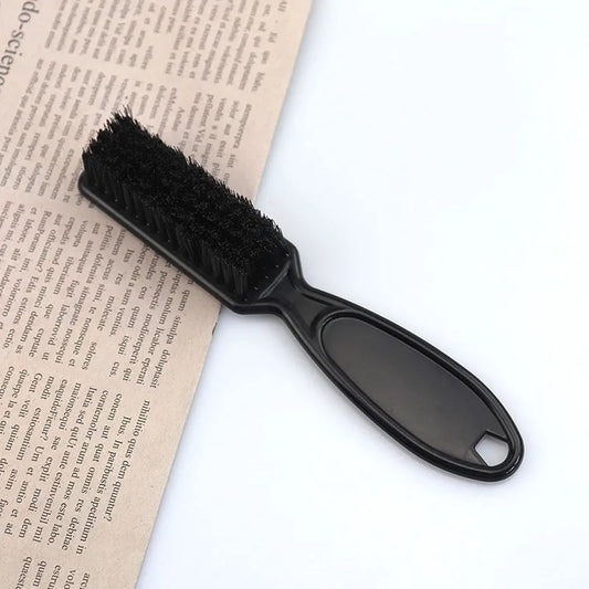 Professional Men'S Shave Beard Brush Plastic Handle Hairdressing Soft Hair Cleaning Brush Oil Head Shape Carving Cleaning Tool