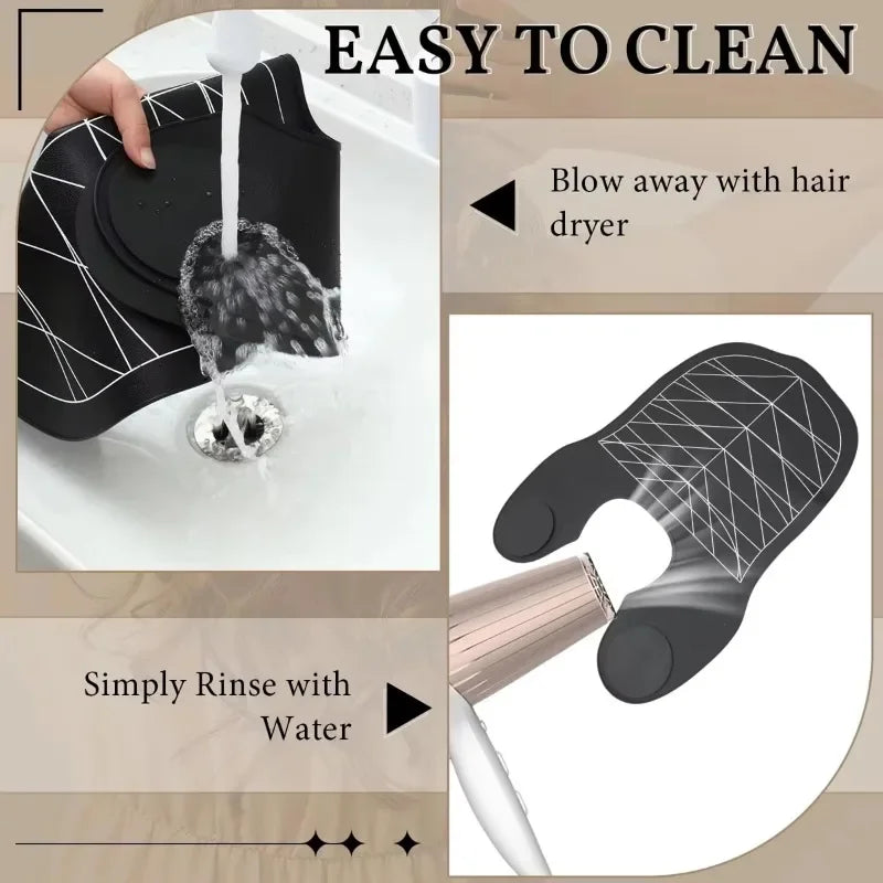 Waterproof Stylist Cutting Cape Silicone Hair Dyeing Shawl Neck Collar Wrap Cover Barber Hairdressing Hair Coloring Accessories