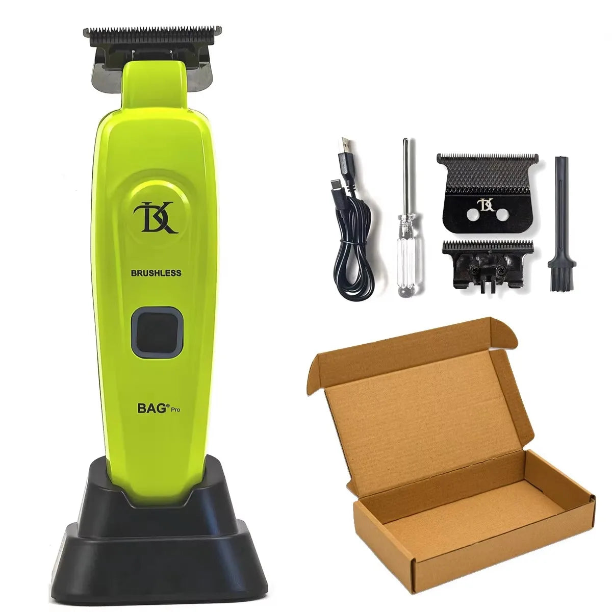 BRDCLIP Professional Barber Hair Cutting Machine Kit Base Charger 7500RPM Hair Clipper DLC Blade Salon Hair Trimmer for Men