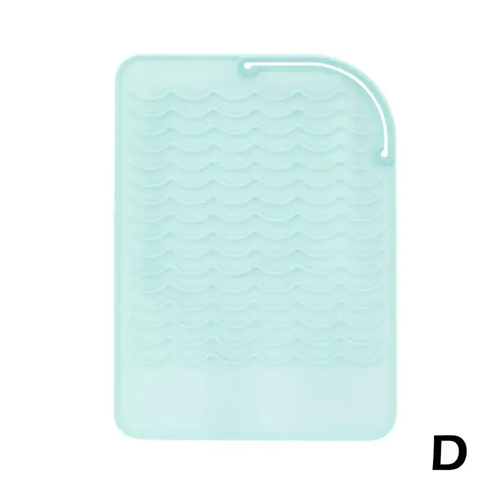 Multifunctional Silicone Heat Resistant Pad Insulation Mat for Hair Straightener Heat Curling Stick Curler Flat Irons