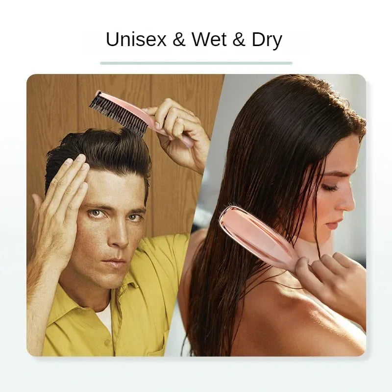 New Scalp Cleaning Electroplating Massage Comb Household Gold-plated Comb Dry And Wet Dual-use Electroplating Hairdressing Comb