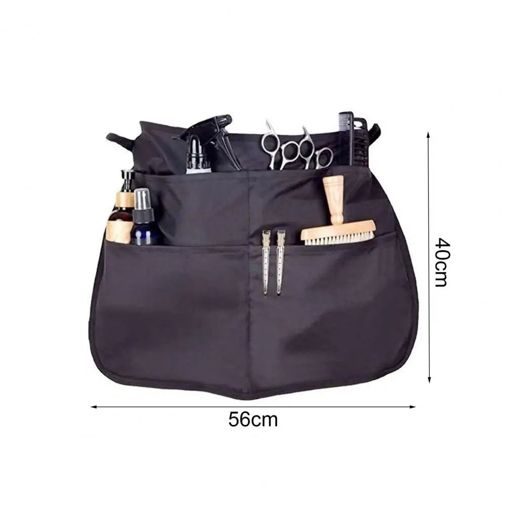 56*40cm Hair Stylist Half Apron With 5 Pockets Adjustable Belt Waterproof Professional Barbers Hairdresser Tools Storage Apron