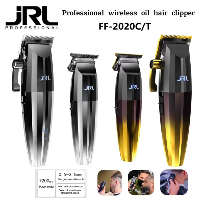 100%original JRL 2020C2020T Hair Clipper Men's Professional Barber Shop Hair Salon Trimmer 7200RPM Barber Set Unique Serial Code