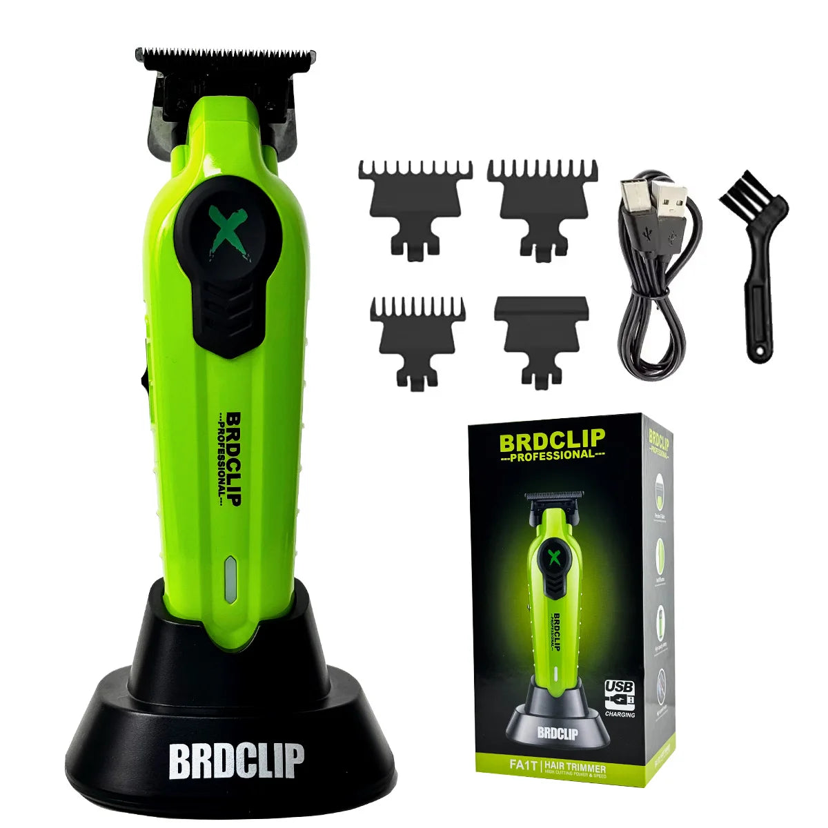 BRDCLIP FA1C NEW 7500RPM Barber Professional Hair Clipper High Speed Motor 2500mAh Electric Trimmer DLC Blade With Base
