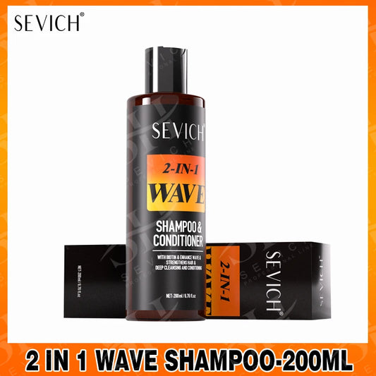 3.53oz Biotin Waves Control Pomade For Men Sevich Sport Strong Hold Wave Hair Gel With Brush Wavy Hair Oil Shampoo Conditioner