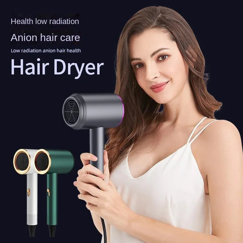 Hair Dryer Quick-Drying Low-Noise Electric Hairbrush Professional Blue Light Negative Ion Collagen Hair Care Dryer