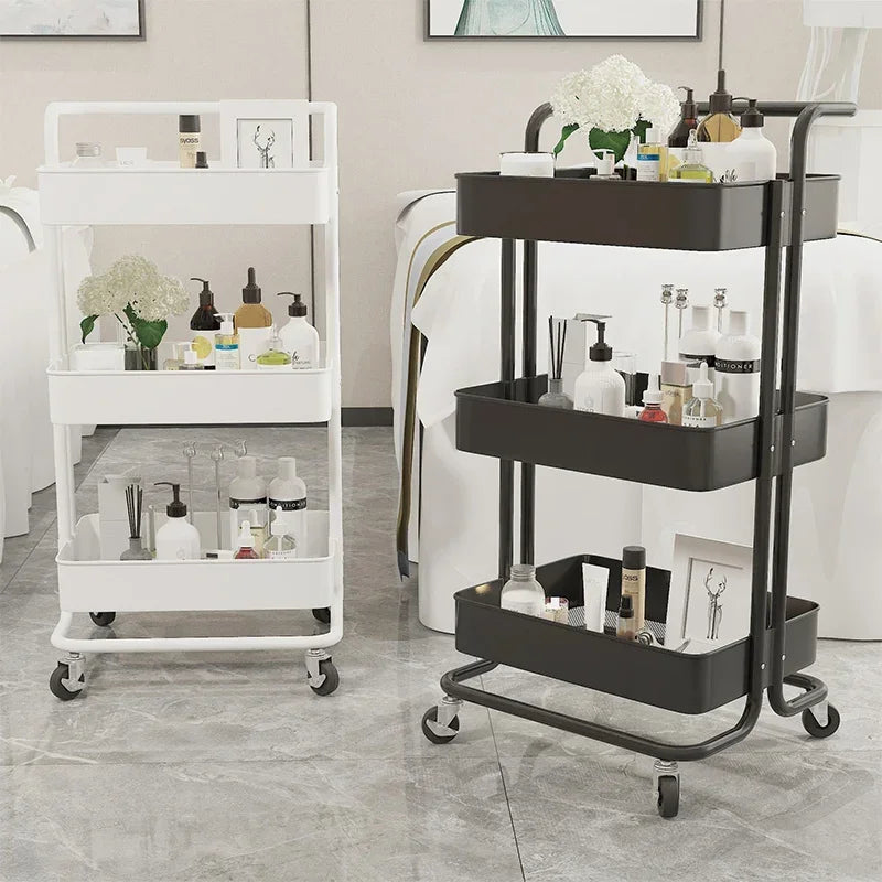 Beauty Salon Rolling Trolley Cart Cosmetic Storage Cart Makeup and Lash Organizing Furniture for Salon Use