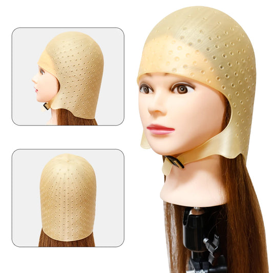 Hairdressing Hair Dyeing Caps With Metal Hooks Professional Barber Silicone Hair Dye Cap Barbershop Salon Styling Tools