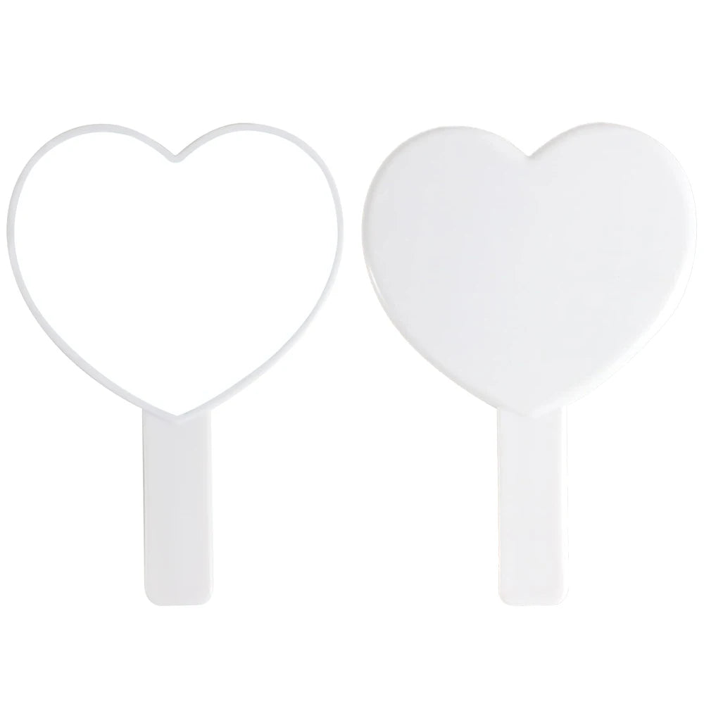 1Pcs Plastic Handle Handheld Makeup Vanity Mirror Portable Square Eyelash Extension Mirror Women Cosmetic Beauty Salon Supplies