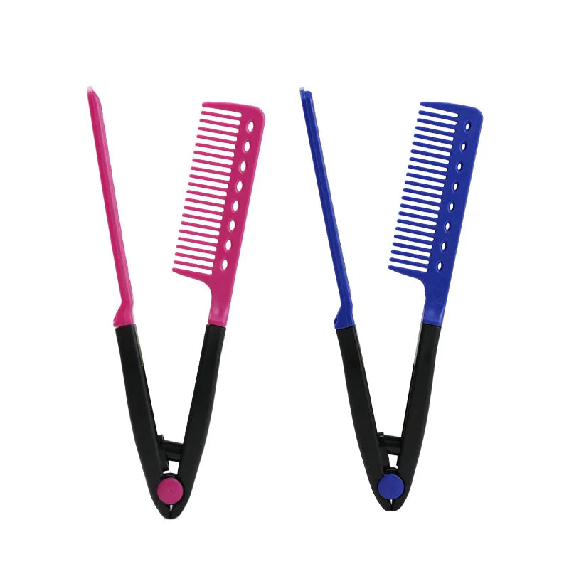 1pcs Hairdressing Flat Comb Straight Comb Salon Comb Hairdressing Styling Straightener V-shaped Straight Comb Straightener