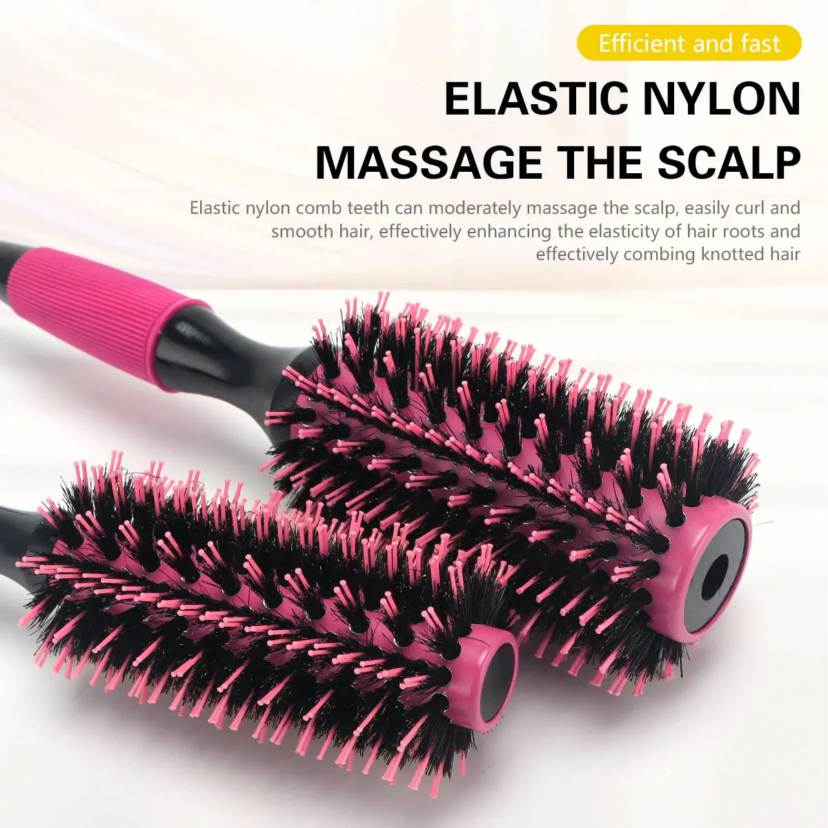 Round Tube Curly Hairs Rollers Hair Comb for Barber Salon Hair Brush Styling Hairbrush Hairdressing Combs Tools