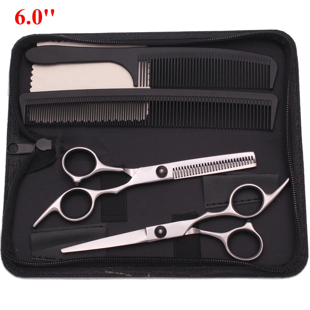 6'' Professional Hair Scissors Thinning Cutting Shears Hairdressing Comb Razor Set Salon Barber & Home Japan Steel