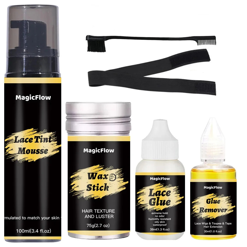 Installation Kit Set Hair Tint Mousse Hair Wax Stick Lace Tint Mousse Waterproof Invisible Lace Glue For Lace Front