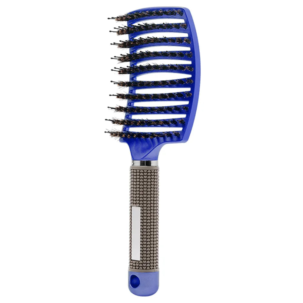 Hairdressing Comb Bristle Nylon Detangling Wet Dry Curly Brush Salon Hair Scalp Massage Brush Barber Home Hair Styling Comb Tool