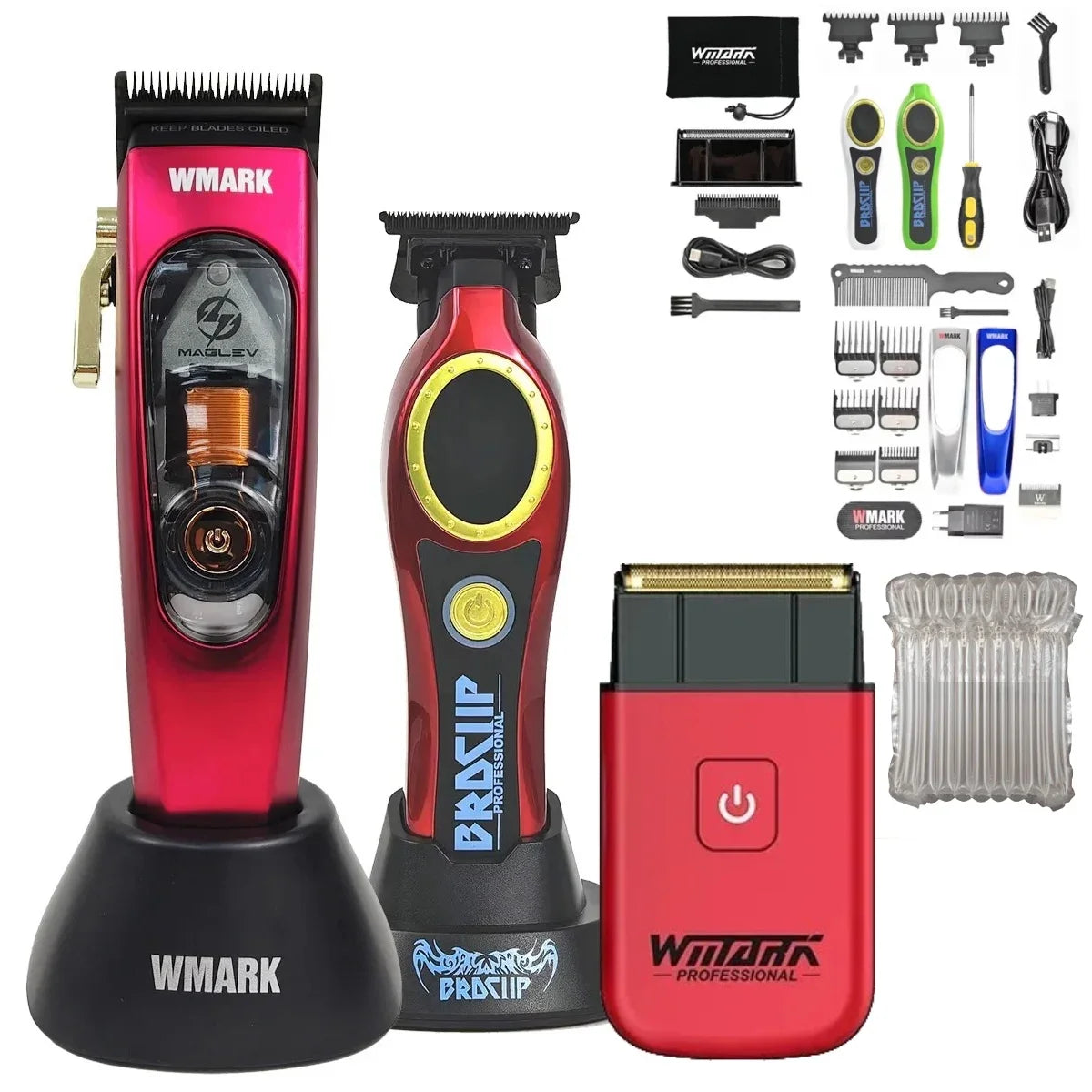 WMARK NG-9004 NG-9213 Professional Electric Hair Clipper Man for Hair Trimmer 2pc Set Barber Shop Salon Tools Oil Head Carving