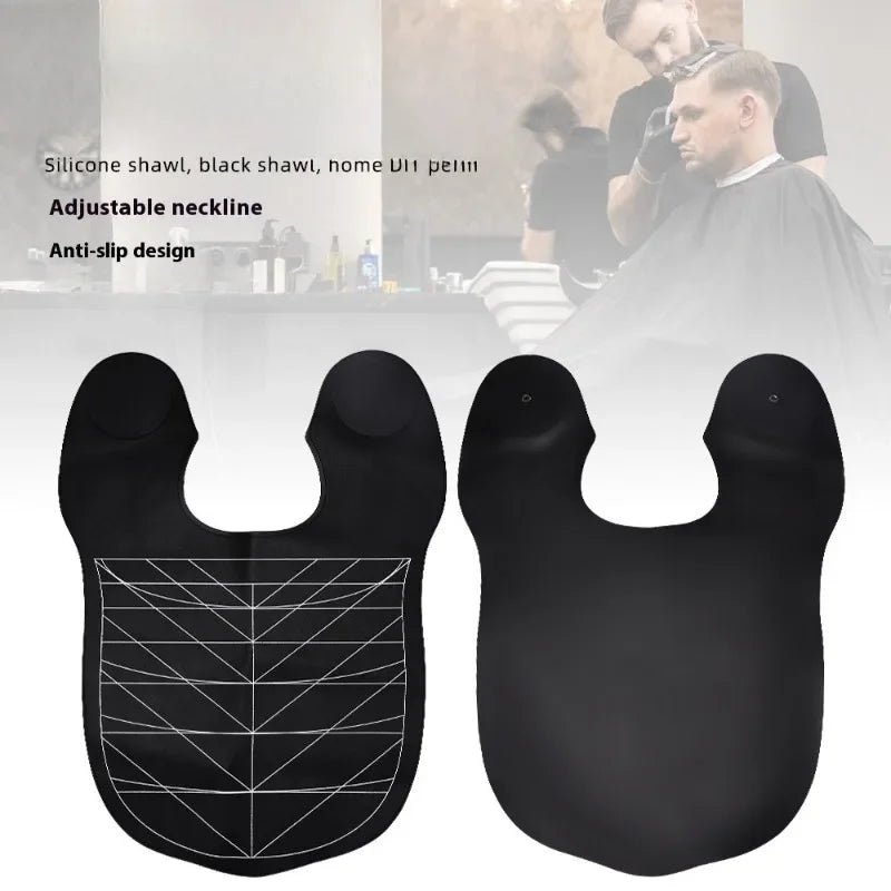 Waterproof Stylist Cutting Cape Silicone Hair Dyeing Shawl Neck Collar Wrap Cover Barber Hairdressing Hair Coloring Accessories