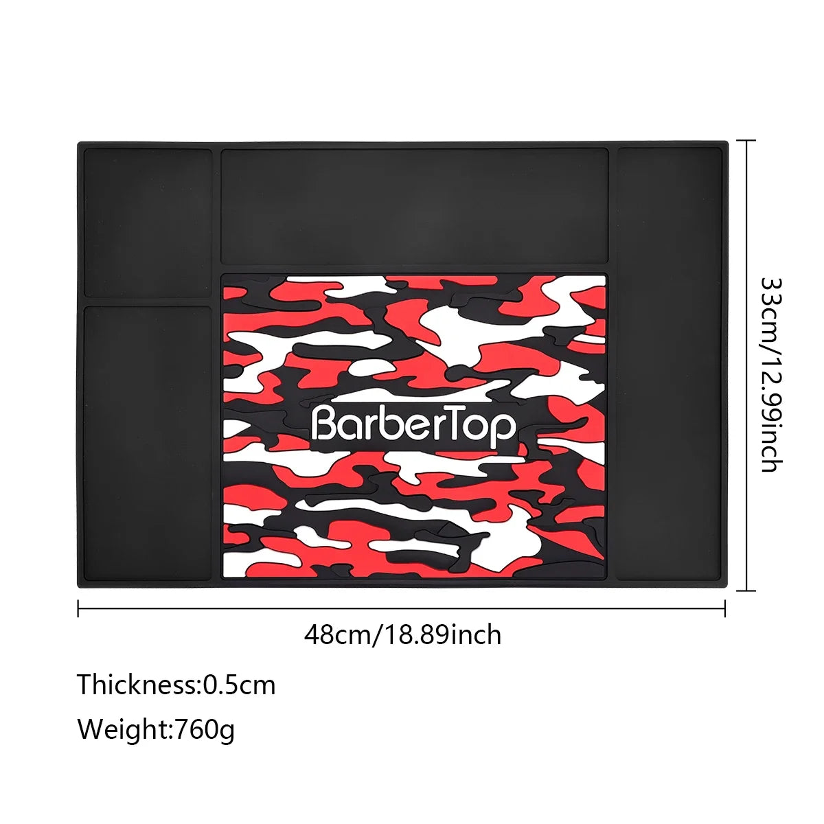 Barbertop Anti-skid Pad Salon Non-slip Scissores Mat Silicone Heat Barber Station Tools Barbershop Accessories