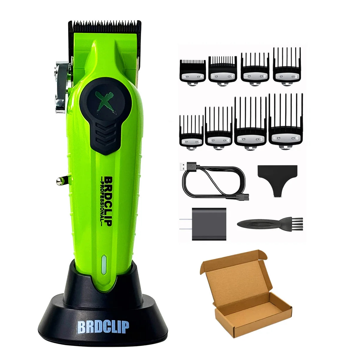 BRDCLIP FA1C NEW 7500RPM Barber Professional Hair Clipper High Speed Motor 2500mAh Electric Trimmer DLC Blade With Base