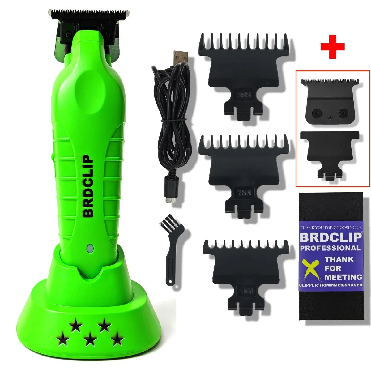 BRDCLIP BL1T Professional Carving Gradient Hair Trimmer Barber Finish Electric Clipper with Charger Stand Hair Cutting Machine