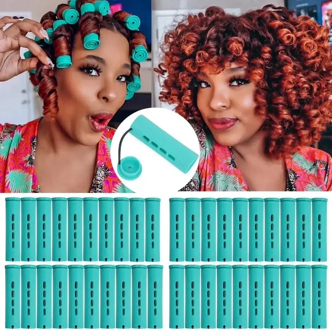 10pcs Hair Curlers Perm Rods Sets Short Cold Wave Rods Hair Curler No Heat Perming Rods Hair Curling Rollers Curling Hairs Tools