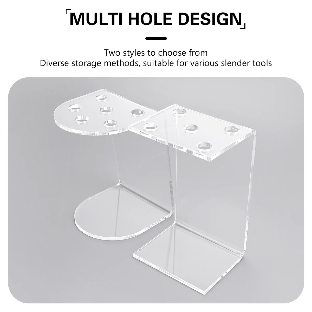 Hairdressing Tools Scissors Stand 5/6 Holes Transparent Durable Barber Shear Holder for Salon