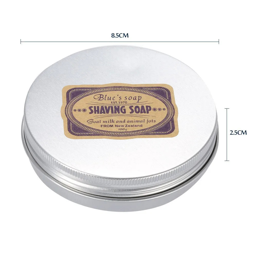 Men 100g Goat Milk Scent Beard Shaving Soap Handmade Cream Foaming Lather Barber Salon Tool for Men Traditional Wet Shaving